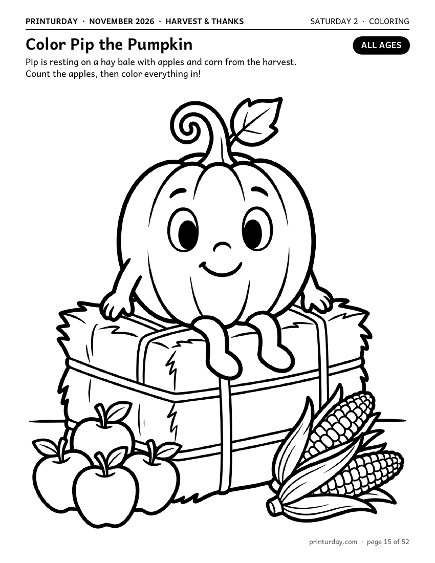 Color Pip the Pumpkin